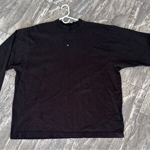 black Yeezy Gap Engineered by Balenciaga logo long-sleeve tee Large